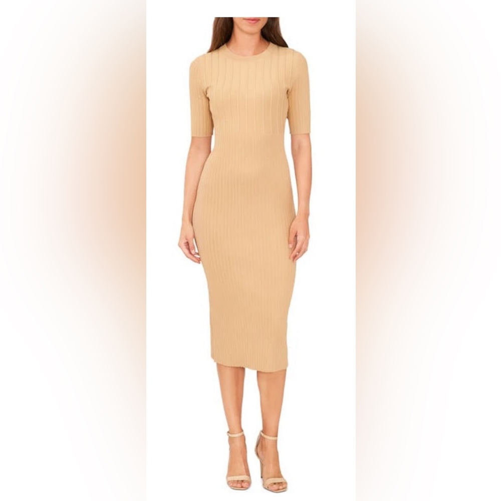 Halogen Rib Short Sleeve Sweater Dress